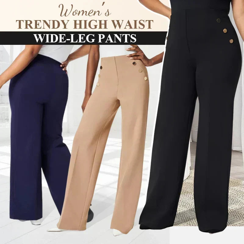 ✨ High-Waist Wide Leg Pants – Figure-Flattering, 3 Adjustable Lengths &amp; Super Stretch 🏃‍♀️
