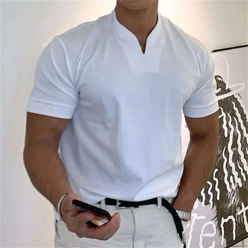 🏋️ Sportliches Herren V-Shirt aus Baumwolle – Ideal für Training &amp; Freizeit