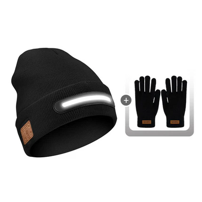 Rechargeable Bluetooth Beanie Hat with Light