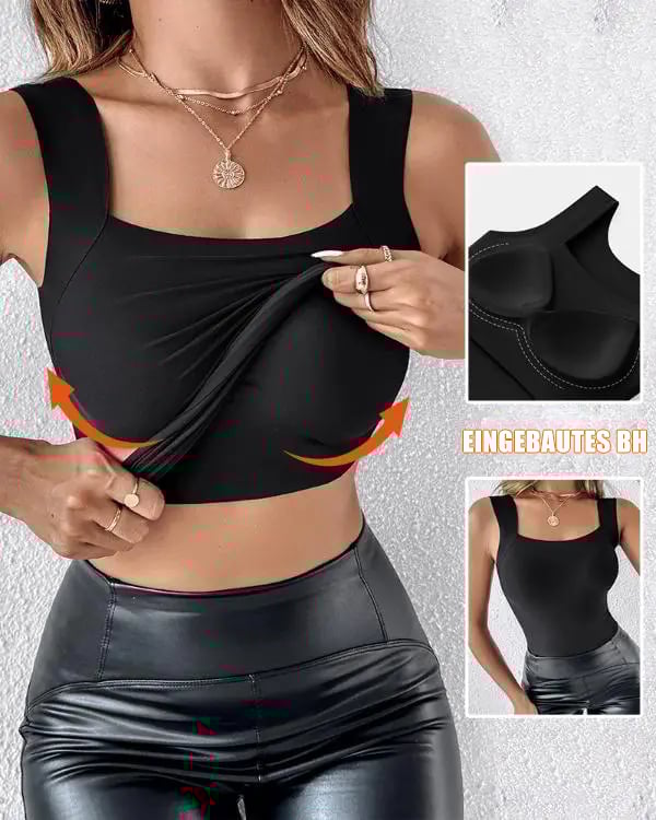 🎁Black Friday-Ausverkauf 50% Rabatt💝U-Ausschnitt Shapewear Tanktop mit integriertem BH💃