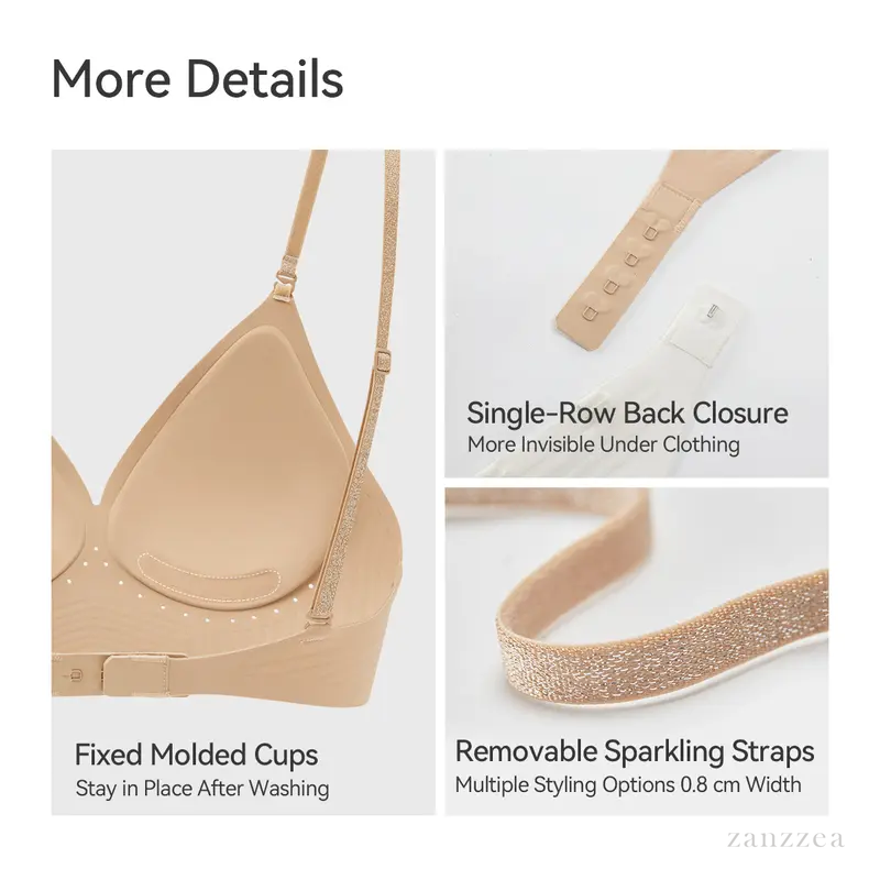 Deep V Low Back Backless Bra for A/B/C Cup - Seamless Invisible Bra