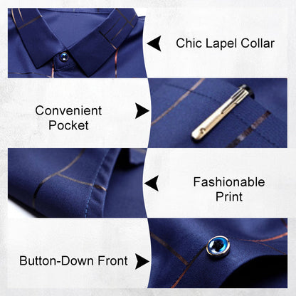 ⏳Begrenzte Zeit 50% Rabatt💥Dünnes, bügelfreies Hemd für Herren