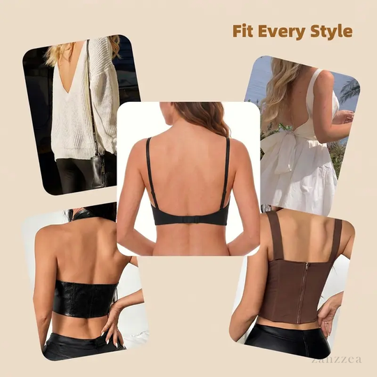 💞Deep V Low Back Backless Bra for A/B/C Cup - Seamless Invisible Bra