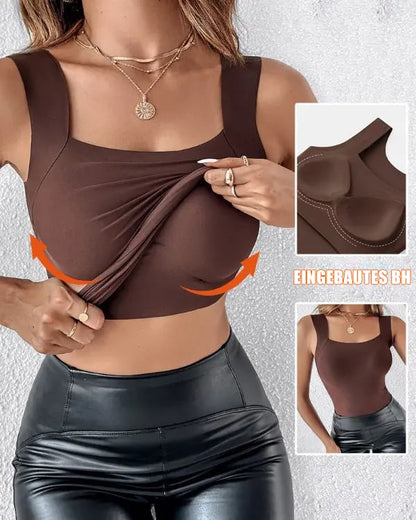 🎁Black Friday-Ausverkauf 50% Rabatt💝U-Ausschnitt Shapewear Tanktop mit integriertem BH💃