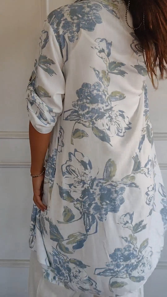 ✨Neue Produkte✨Einfaches bedrucktes Kleid aus Baumwolle und Leinen