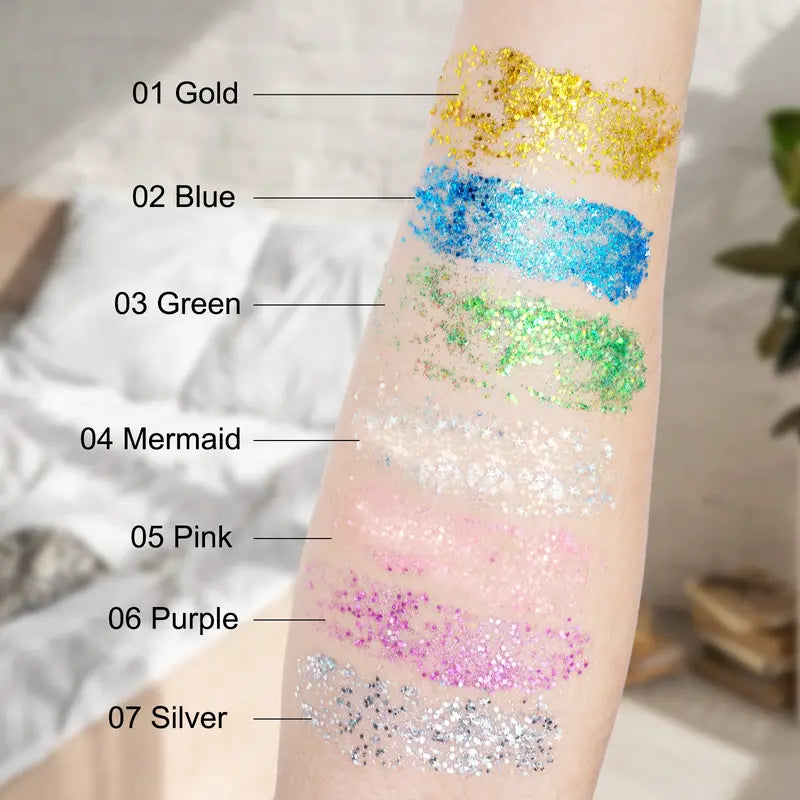 ✨ BUY 1 GET 1 FREE | 6PCS Glitter Stick Set – Face, Hair &amp; Body Shimmer for Festivals &amp; Parties