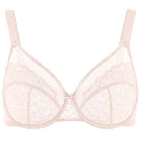 💜Enchante Floral Lace Plus Size Underwire Unlined Unpadded Minimizer Full Coverage Bra Women&