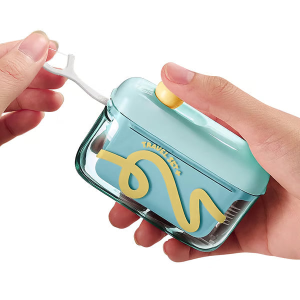 🦷✨Automatic Pop-Up Dental Floss Storage Dispenser，Just Press &amp; Pop, Hygienic Storage. Great Gift For Oral Care Lovers!