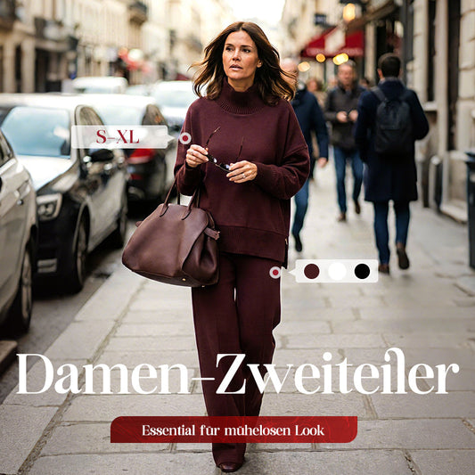 Fröhliches Neujahr! 50% auf alles 🎊⏰Sweatshirt mit hohem Kragen und seitlichem Reißverschluss & Hose im Set