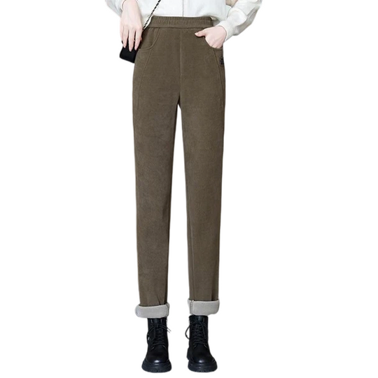 👖 💫 DAMENHOSE MIT KUNSTFELL-FUTTER - Hochtailliert &amp; Weiche Innenseite, 4-Wege-Stretch für Optimale Wärme und Komfort ❄️🛍️
