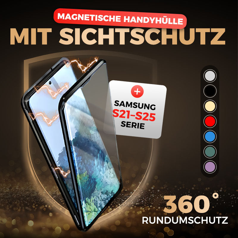 📱„Unterstützt Fingerabdruck-Entsperrung👆🔓Magnetische Handyhülle mit Sichtschutz für Samsung S21–S25 Serie