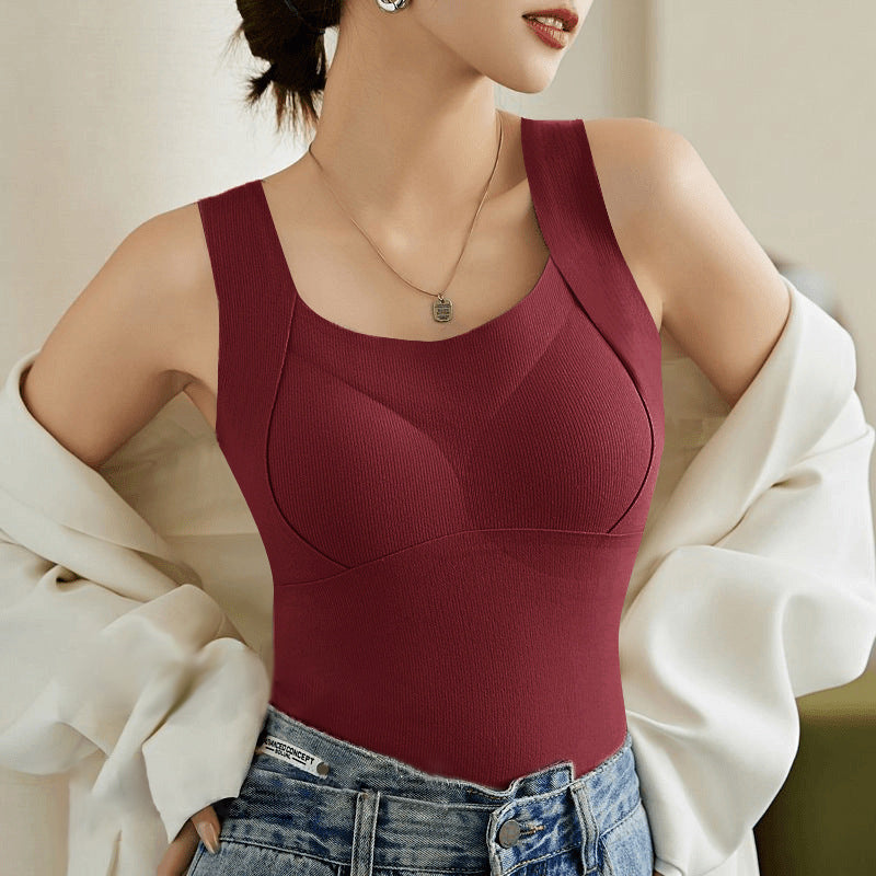 🎁Saisonausverkauf - 50% Rabatt🌸 Damen Thermo Tanktops mit integriertem BH