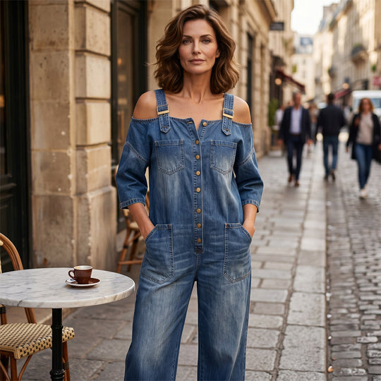 ⏳🔥LIMITED-TIME 50% OFF! 👗 Loose Fit Wide-Leg Overall Jumpsuit with Pockets – Effortless Comfort &amp; Style ✨