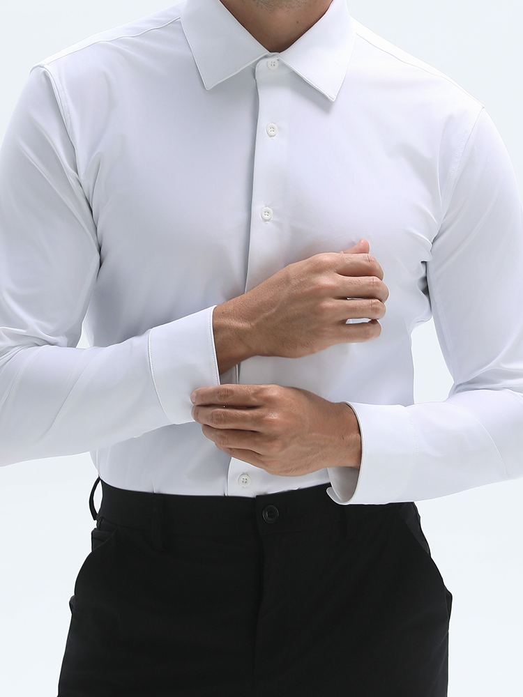 👑Fliwos Bügelfreies Stretch-Hemd für Herren mit dreifachem Schutz