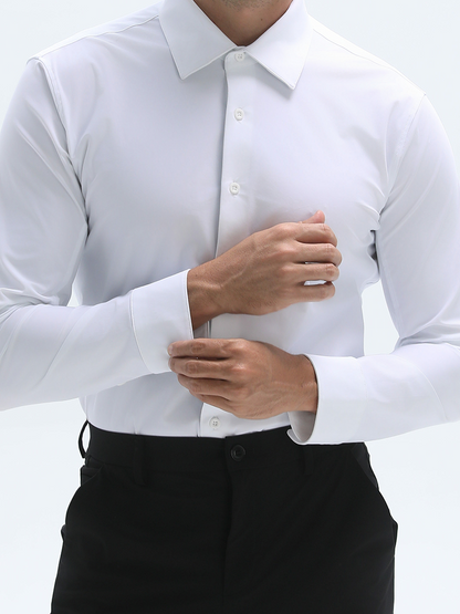 👑Fliwos Bügelfreies Stretch-Hemd für Herren mit dreifachem Schutz