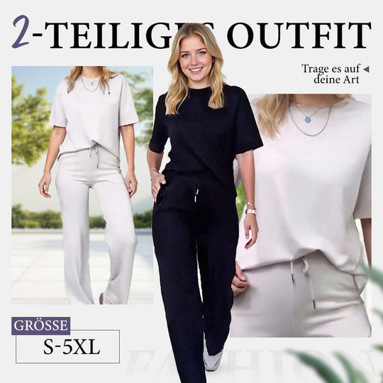 Schickes 2-teiliges Damen-Outfit: Bequemes Top &amp; passende Hose