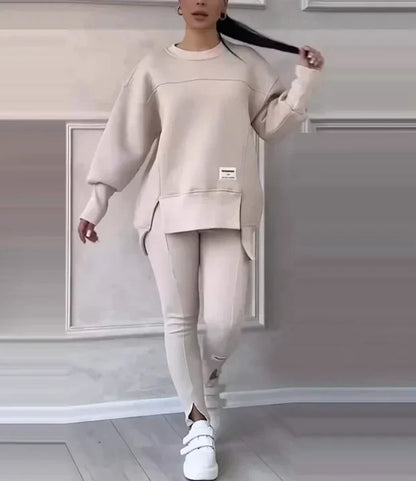 ✨ Lässiges Sweatshirt-Leggings-Set für Frauen - Ultraweiches Jersey mit Moderne Passform für Alltag & Sport 🏃‍♀️💫