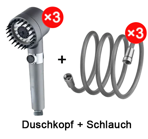 🏆Luxus-Duschkopf für Hautpflege & Massage - 3 Spray-Modi mit Wassersparender Technologie für Verjüngendes Duscherlebnis 💎🌊