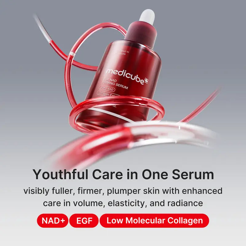 [NEW] [medicube] NAD+ EGF Firming Serum | NAD+, EGF, Collagen Extract, Anti-aging, Plumping, Radiance Boosting Serum | Cares for Look of Fine Lines, Skin Elasticity &amp; Firmness For Youthful-looking Skin (30ml / 1.01 fl. oz.) | Korean Skincare, K-Beauty