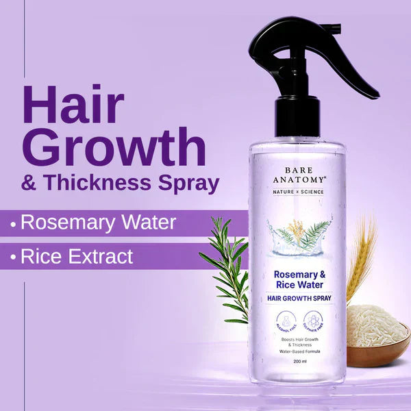 Rosemary &amp; Rice Water Spray For Natural Hair Growth &amp; Hair Thickness