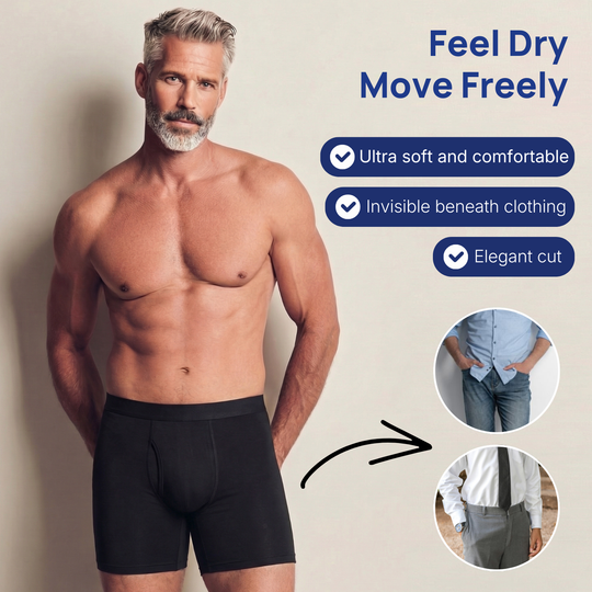 🔥 BUY 1 GET 1 FREE! 💙 Men’s Ultra-Absorbent Incontinence Boxer Briefs ✨ Comfortable Fit, Discreet Protection &amp; All-Day Confidence