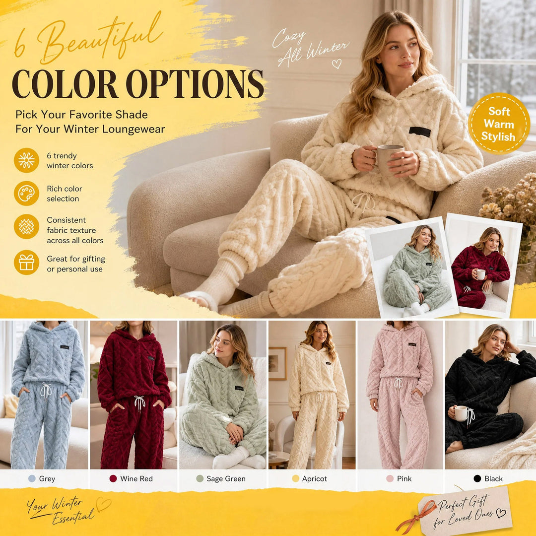 🍂 Embossed Geometric Plush Set – Timeless Comfort &amp; Effortless Style For Every Occasion