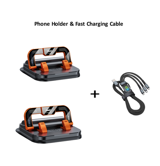 ✨✨ 360° drehbarer, faltbarer Handyhalter - 50 % Rabatt🚙🚙Universelles Design, rutschfeste Unterseite, geeignet für Schreibtisch, Auto und Reisen 🚗💻
