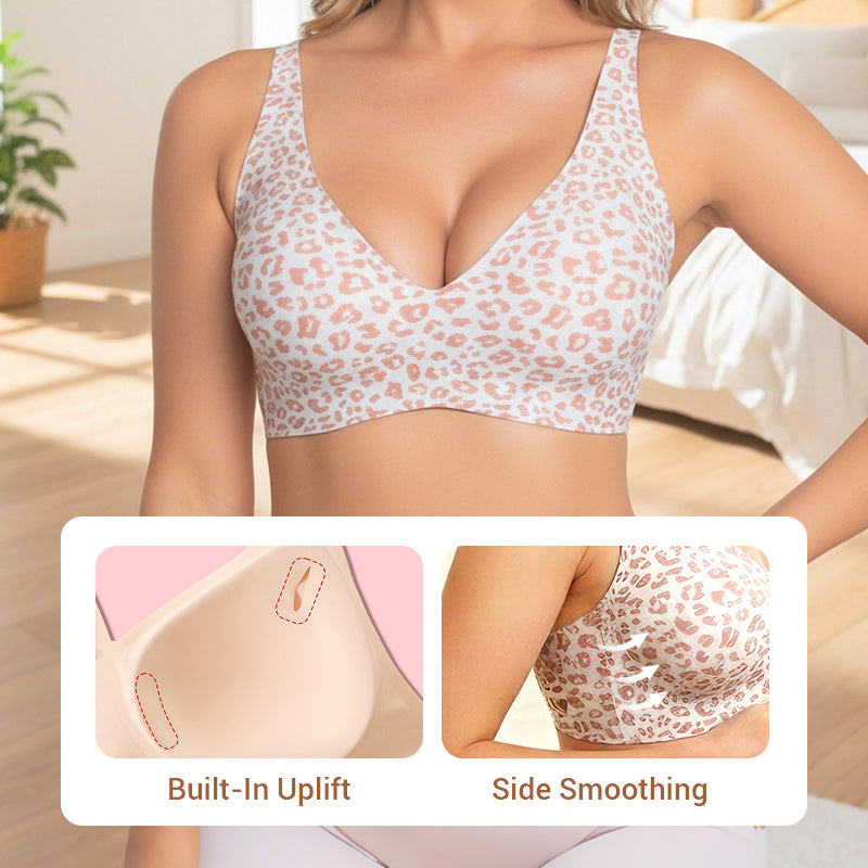 🔥Limited Special Sale 60% OFF!💕 Jelly Wireless Womens Comfortable Wireless Bras Push Up Bralettes Seamless Tshirts Bras Deep V Everyday Bras