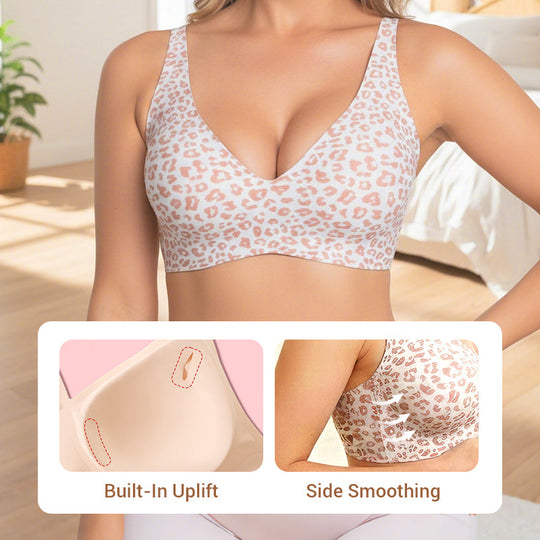 🔥Limited Special Sale 60% OFF!💕 Jelly Wireless Womens Comfortable Wireless Bras Push Up Bralettes Seamless Tshirts Bras Deep V Everyday Bras