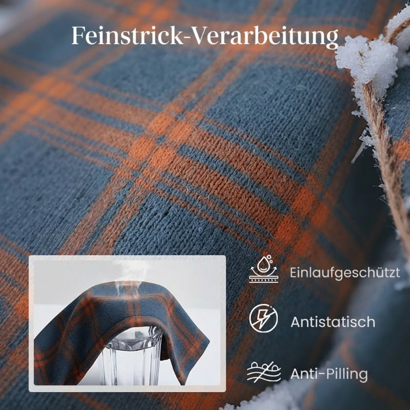 ✨️LETZTER TAG - 60% RABATT✨️ Karierte Damen-Strickjacke mit Knopfleiste