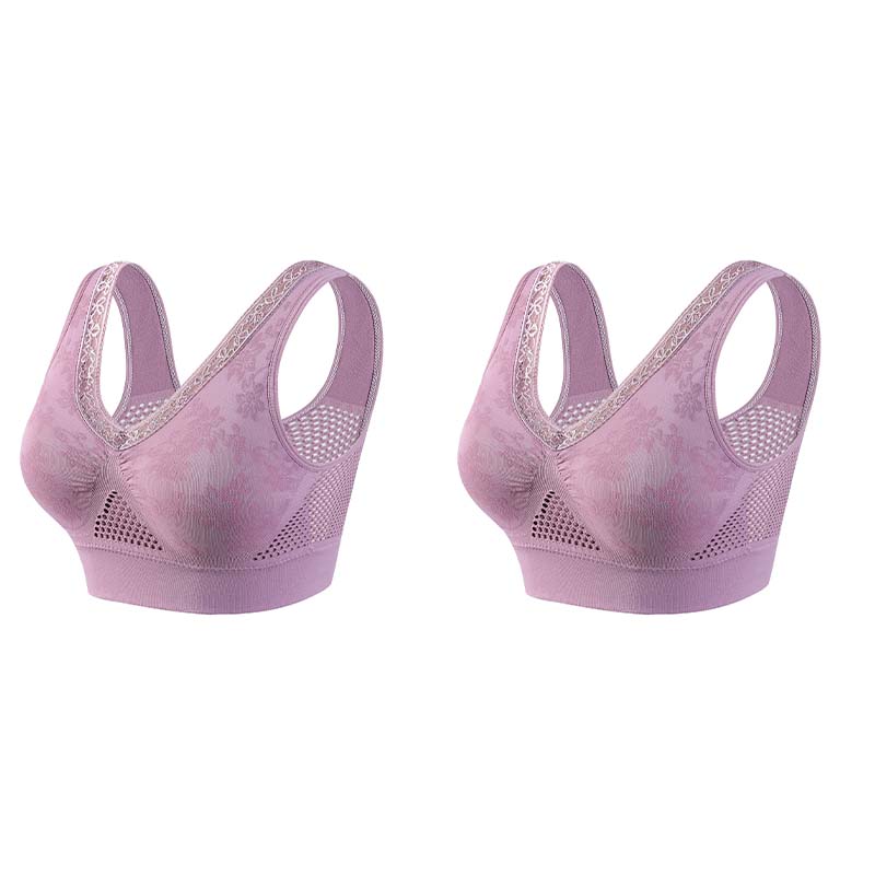 🏆 Last Day Buy One Get One Free 💐 🎁Lace Wireless Pure Cotton Buttonless Comfy Lifting Bra