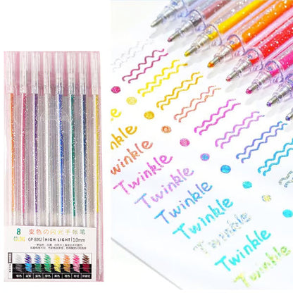 🎨 Glitzernder Gelstift-Set🎄Leuchtende Farben, grenzenlose Kreativität