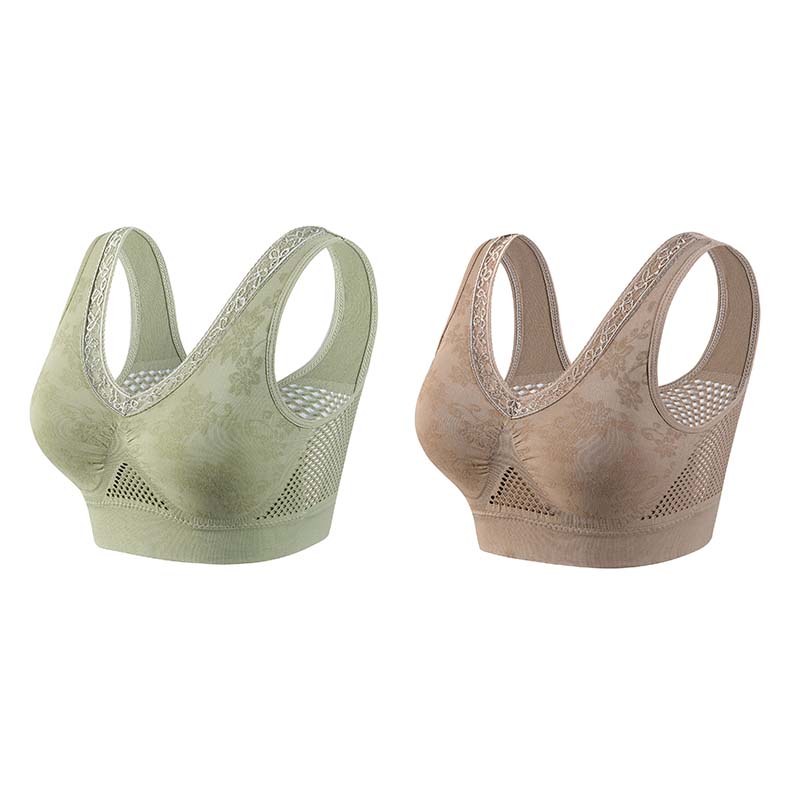 🏆 Last Day Buy One Get One Free 💐 🎁Lace Wireless Pure Cotton Buttonless Comfy Lifting Bra
