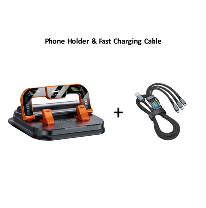 ✨✨ 360° drehbarer, faltbarer Handyhalter - 50 % Rabatt🚙🚙Universelles Design, rutschfeste Unterseite, geeignet für Schreibtisch, Auto und Reisen 🚗💻