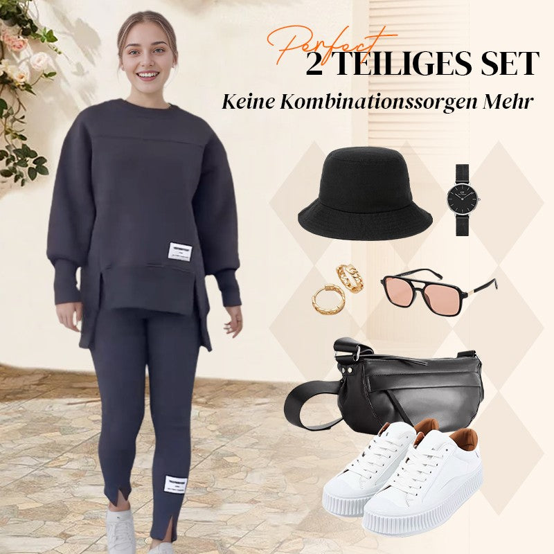 ✨ Lässiges Sweatshirt-Leggings-Set für Frauen - Ultraweiches Jersey mit Moderne Passform für Alltag & Sport 🏃‍♀️💫