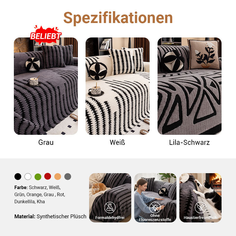 🛋️ 57 % RABATT! 🧸 PLÜSCH-SOFAÜBERZÜGE – Ultraweiches Sherpa- und kratzfestes Material, maschinenwaschbar, mit elastischen Ecken für sicheren Halt 🐾✨