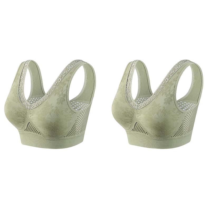 🏆 Last Day Buy One Get One Free 💐 🎁Lace Wireless Pure Cotton Buttonless Comfy Lifting Bra