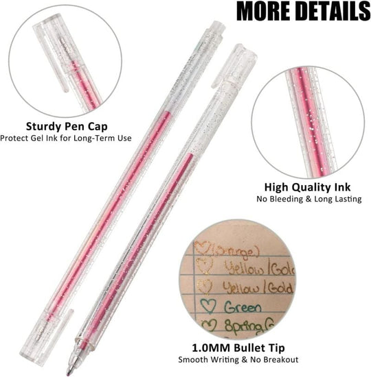 🎨 Glitzernder Gelstift-Set🎄Leuchtende Farben, grenzenlose Kreativität