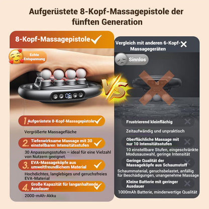 💝16-Antrieb 8-Kopf-Massagepistolen-Set💝