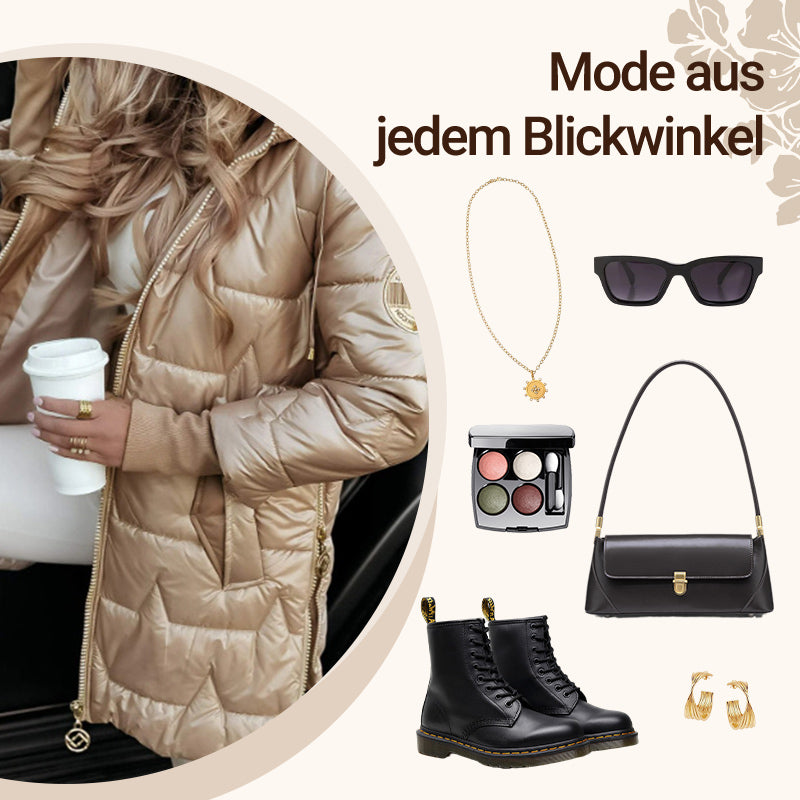 Damen Winter Warme Kapuzen-Mantel in mittlerer Länge