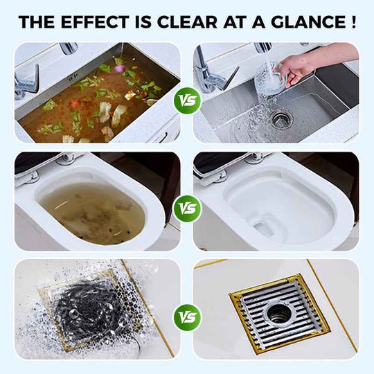 🏖️Summer Cool Deal: 40% OFF!!👍🎉Pipe-Clearing Foaming Powder – Fast-Acting Drain Unclogger &amp; Deodorizer