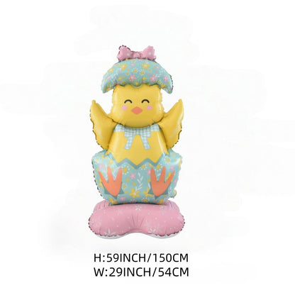 🎁 Oster-Frühbucher-Sale 🐰 Riesen 3D-Steh-Hase-Ballon – selbststehend für festliche Stimmung-Kostenlose Luftpumpe