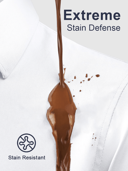 👑Fliwos Bügelfreies Stretch-Hemd für Herren mit dreifachem Schutz