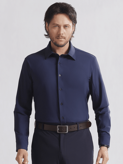 👑Fliwos Bügelfreies Stretch-Hemd für Herren mit dreifachem Schutz