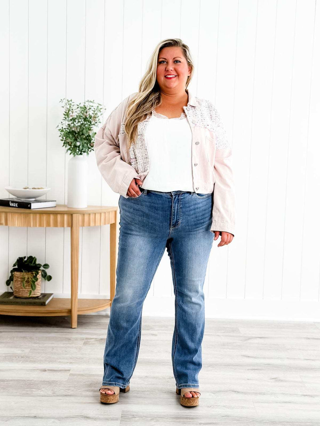 🍂Heiliger Gral Bauchfreie Bootcut-Jeans👖💥Befristetes Angebot: 50% Rabatt auf Bestellungen