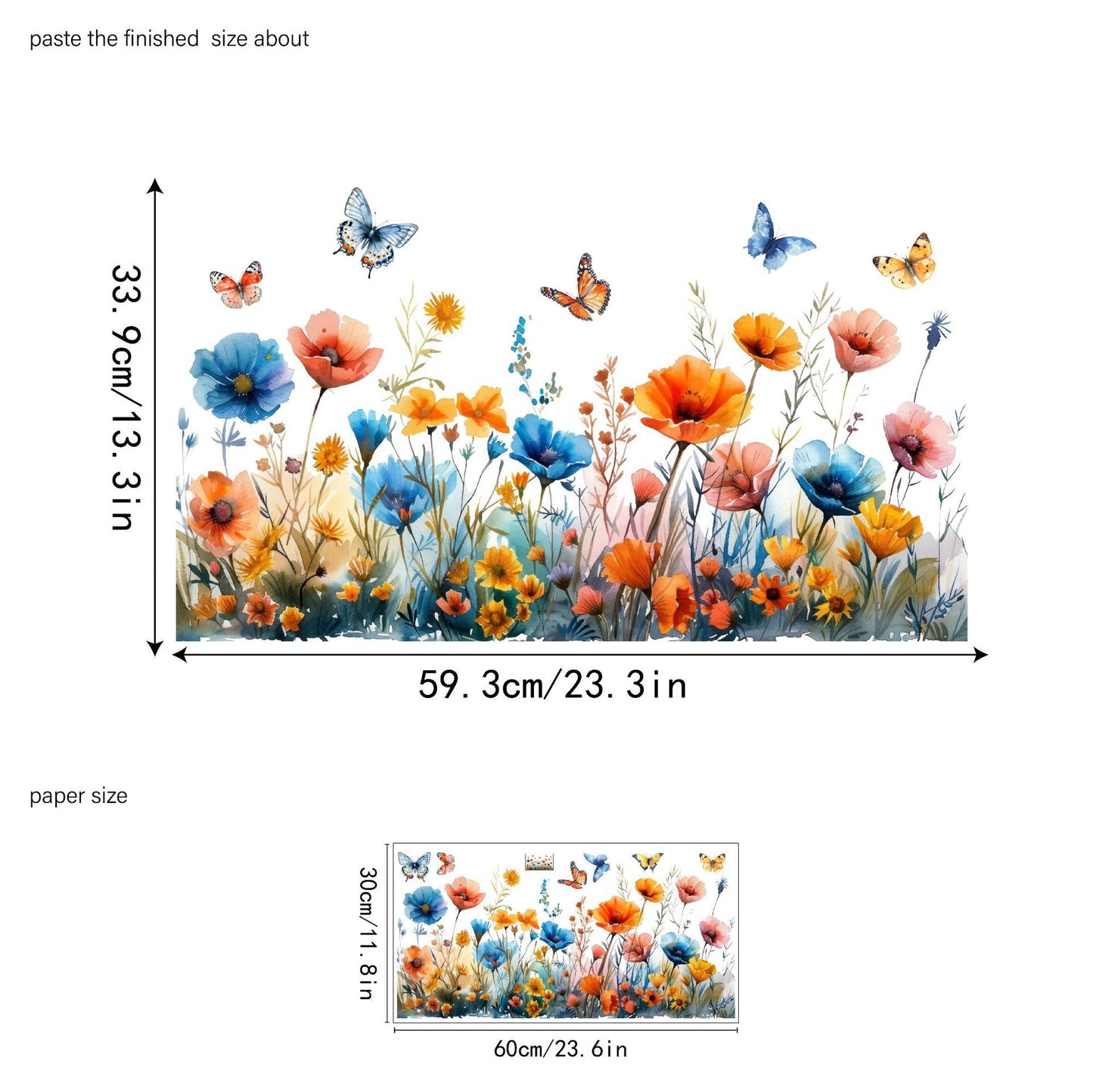 💐Colorful Floral Bouquet Window Sticker🖼️
