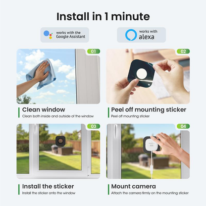 2K Überwachungskamera mit Farbnachtsicht - 24/7 Aufzeichnung & Intelligente Alarme