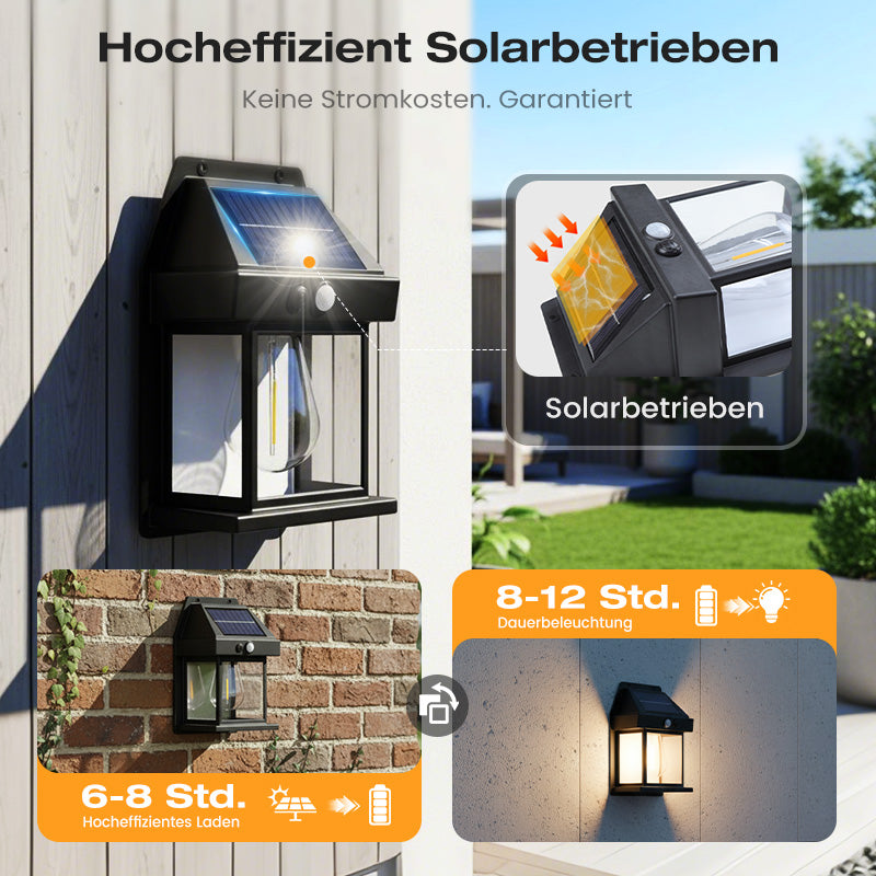 🎁 Je mehr Sie kaufen, desto mehr Sie erhalten! Ab nur 7,59 € pro Stück ⏳Bewegungssensor Solar-Wolfram-Wandleucht