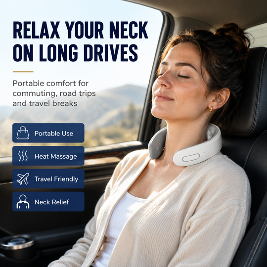 🔥 Hot Deal! Heated 4D Neck Massager 💆‍♂️ Portable 4D Neck Relaxer for Stress Relief &amp; Pain Relief ✨