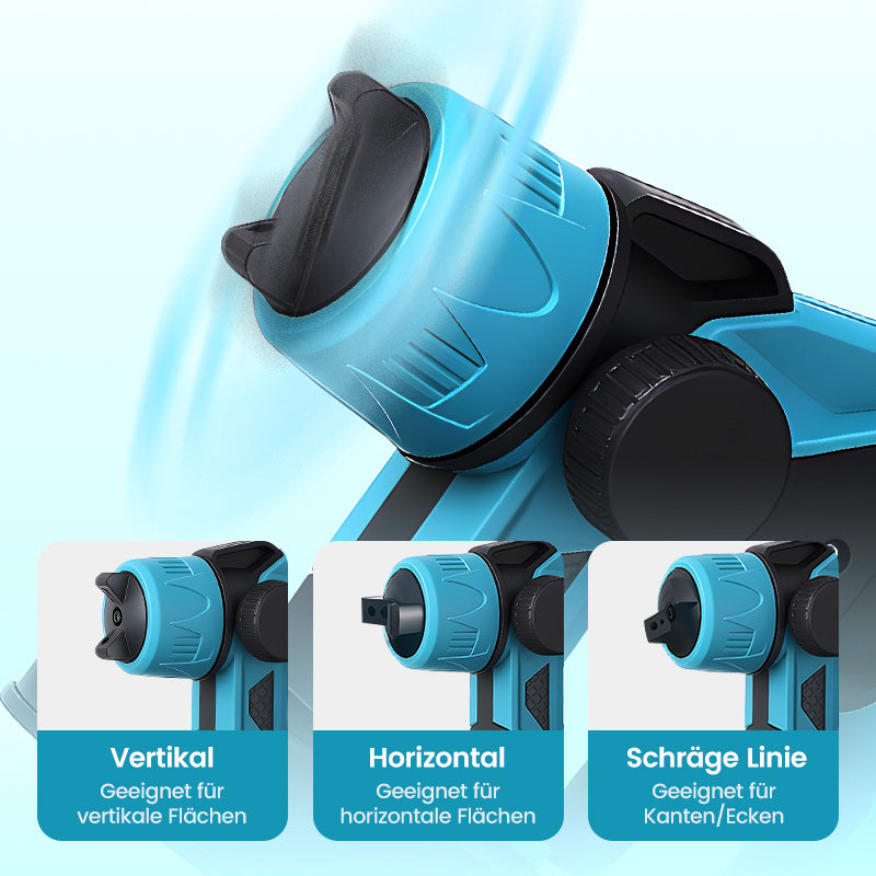 Kabellose elektrische Spritzpistole ⚡ 800 ml/Minute für ununterbrochenes Sprühen 💪 Wiederaufladbar, kabellos, Sprühen in jedem Winkel ohne Auslaufen. Ideal für Möbel, Zäune und Wände 🏠